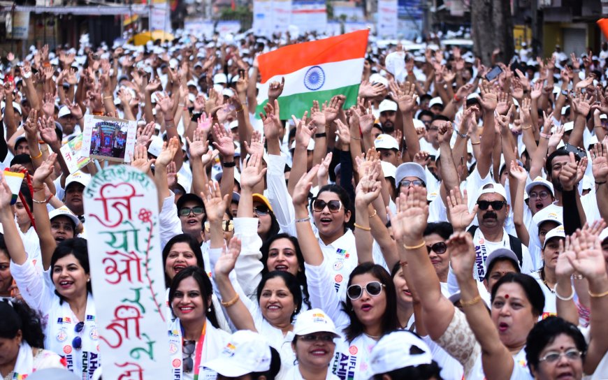 अहिंसा रन और रन फ़ॉर डेमोक्रेसी ने रचा इतिहास, जियो और जीने दो का संदेश गूंजा                                              