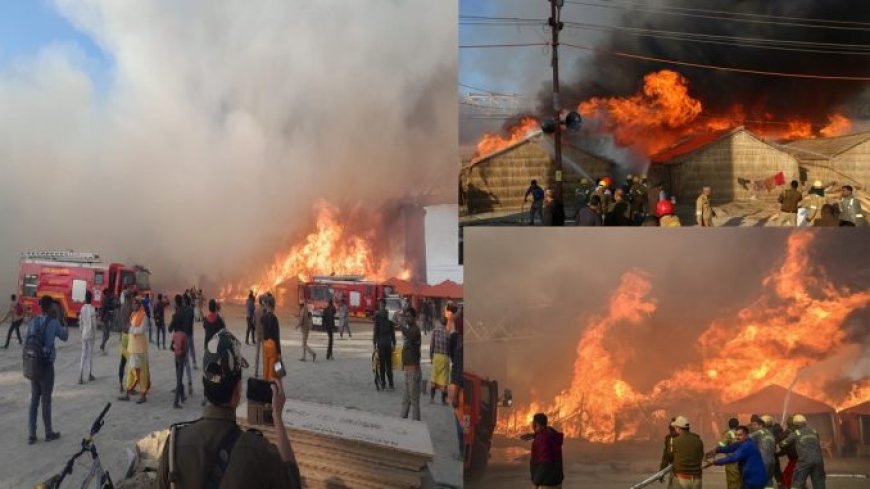 महाकुंभ में भड़की आग: करपात्र धाम वाराणसी और गीता प्रेस गोरखपुर के शिविर में लगी आग, 10 से ज्यादा एलपीजी सिलेंडरों में धमाके